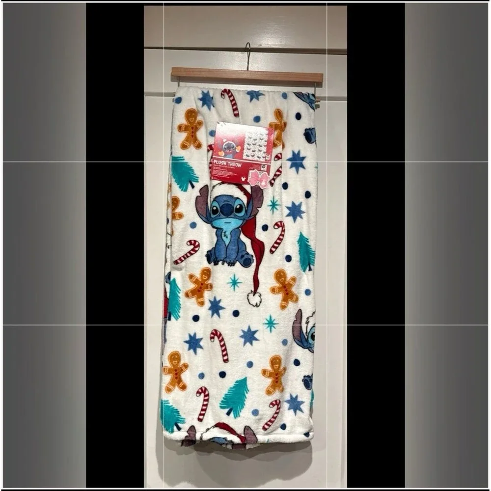 2025 Disney Christmas Stitch Plush Throw Blanket